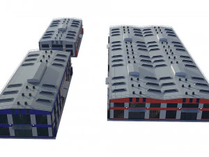 industrial buildings model pack 3D Model