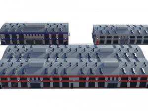 industrial buildings model pack 3D Model