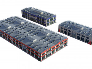 industrial buildings model pack Modelo 3D