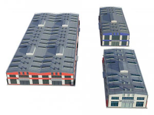 industrial buildings model pack 3D Model