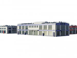 industrial buildings model pack 3D Model