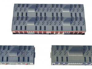 industrial buildings model pack 3D Model