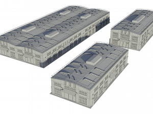 industrial buildings model pack Modelo 3D