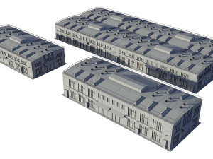 industrial buildings model pack Modelo 3D