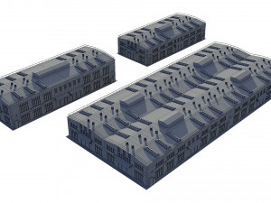 industrial buildings model pack Modelo 3D