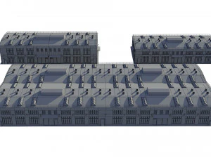 industrial buildings model pack 3D Model