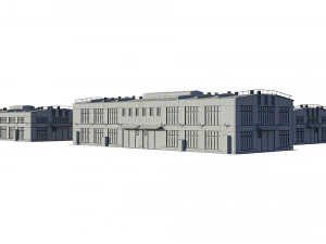 industrial buildings model pack 3D Model