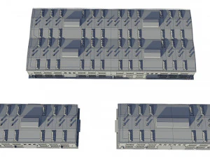 industrial buildings model pack 3D Model