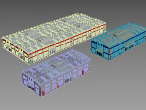 industrial buildings model pack 3D Model