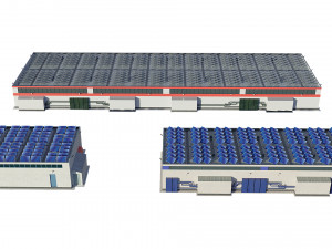 industrial buildings model pack 3D Model