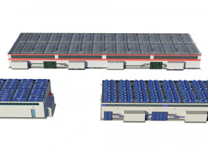 industrial buildings model pack 3D Model