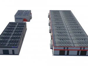 industrial buildings model pack 3D Model