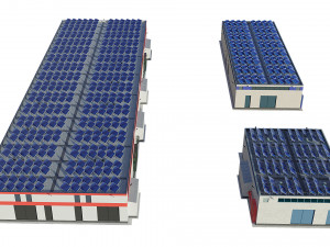 industrial buildings model pack 3D Model