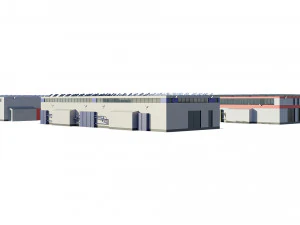 industrial buildings model pack 3D Model