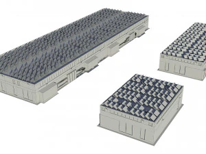 industrial buildings model pack 3D Model