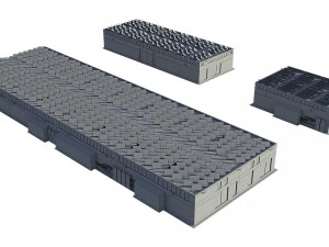 industrial buildings model pack 3D Model