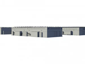 industrial buildings model pack 3D Model