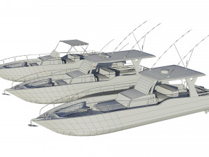 motorboats lowpoly asset pack 3D Model