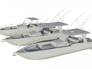 motorboats lowpoly asset pack 3D Model