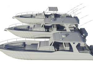 motorboats lowpoly asset pack 3D Model