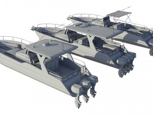 motorboats lowpoly asset pack 3D Model