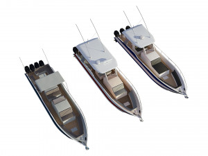 motorboats lowpoly asset pack 3D Model