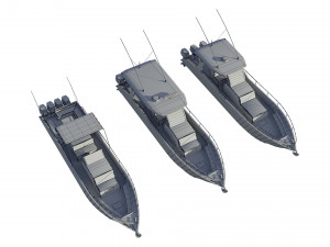 motorboats lowpoly asset pack 3D Model