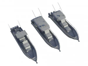 motorboats lowpoly asset pack 3D Model