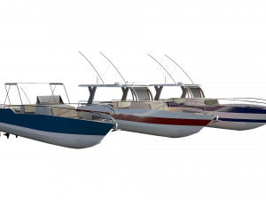 motorboats lowpoly asset pack 3D Model