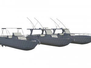 motorboats lowpoly asset pack 3D Model