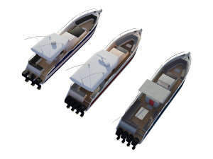 motorboats lowpoly asset pack 3D Model