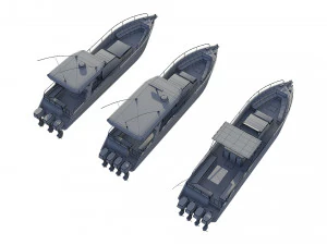 motorboats lowpoly asset pack 3D Model