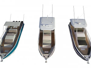motorboats lowpoly asset pack 3D Model