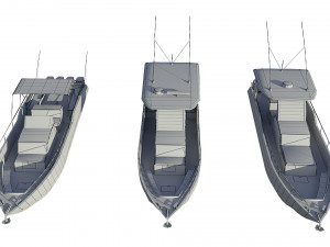motorboats lowpoly asset pack 3D Model