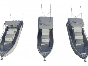 motorboats lowpoly asset pack 3D Model