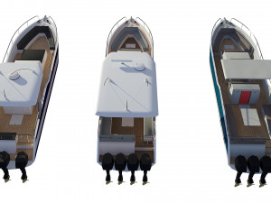 motorboats lowpoly asset pack 3D Model