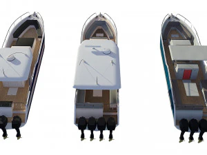 motorboats lowpoly asset pack 3D Model