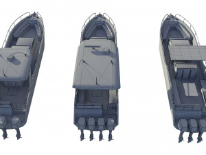 motorboats lowpoly asset pack 3D Model