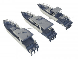 motorboats lowpoly asset pack 3D Model