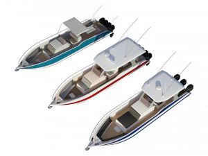 motorboats lowpoly asset pack 3D Model