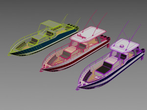 motorboats lowpoly asset pack 3D Model