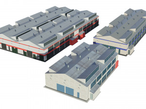 industrial buildings model pack 3D Model