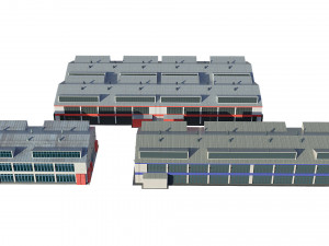 industrial buildings model pack Modelo 3D