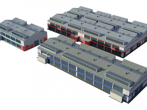 industrial buildings model pack Modelo 3D