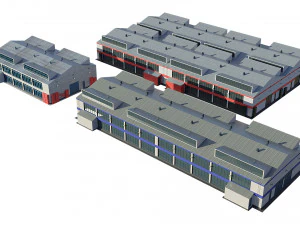industrial buildings model pack 3D Model