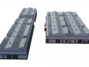 industrial buildings model pack 3D Model
