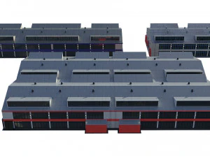 industrial buildings model pack 3D Model