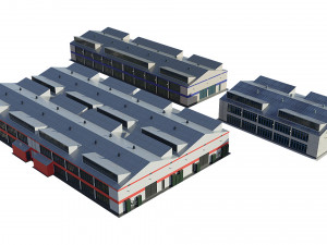 industrial buildings model pack Modelo 3D