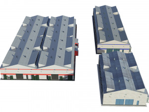 industrial buildings model pack Modelo 3D