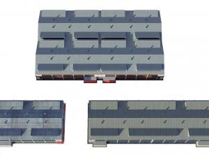 industrial buildings model pack 3D Model
